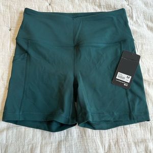 90 Degree By Reflex - High Waist Biker Shorts - Eden Green 5" - Medium